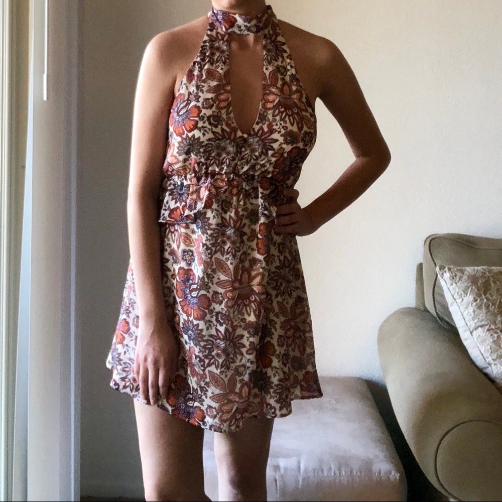 NWOT floral high neck dress